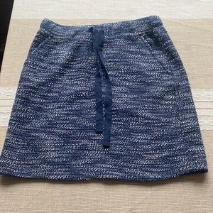 Tweed mini skirt blue and white